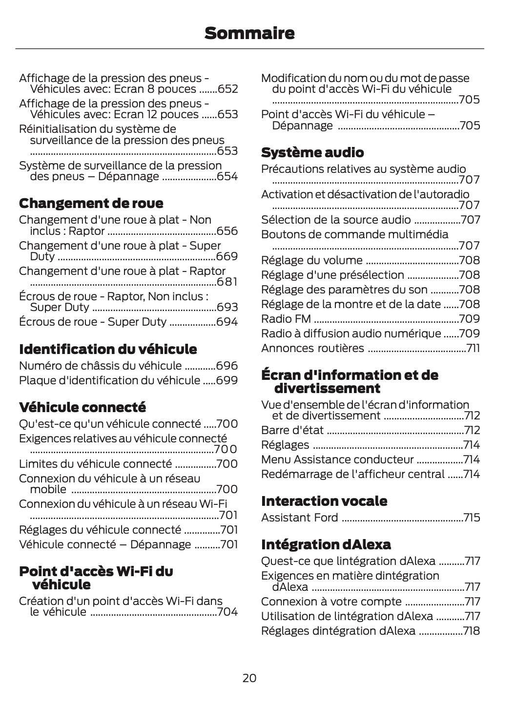 2025-2026 Ford Ranger Owner's Manual | French