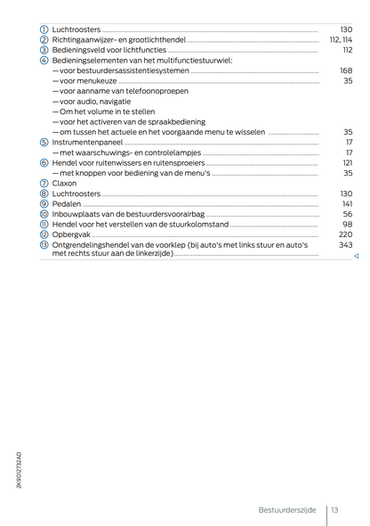 2024-2025 Ford Tourneo Connect/Transit Connect Plug-in-Hybrid Owner's Manual | Dutch