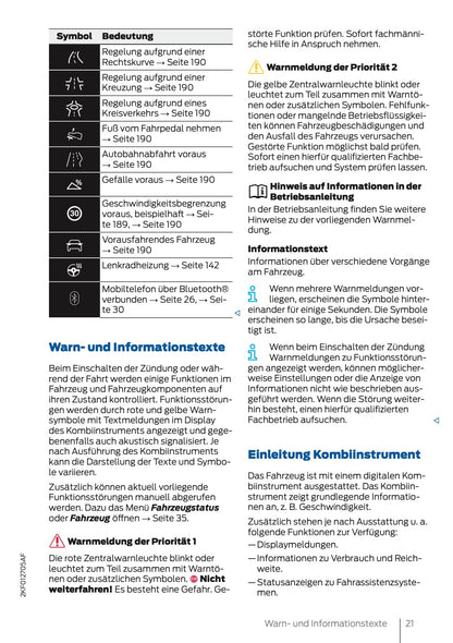 2024-2025 Ford Tourneo Connect/Transit Connect Bedienungsanleitung | Deutsch