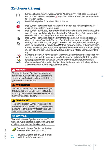 2024-2025 Ford Tourneo Connect/Transit Connect Bedienungsanleitung | Deutsch