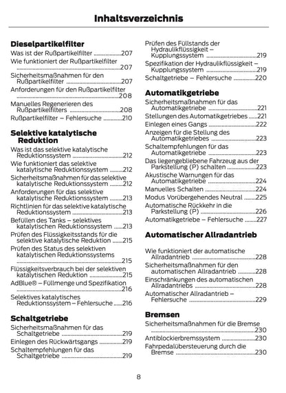 2023-2024 Ford Tourneo Custom/Transit Custom Bedienungsanleitung | Deutsch