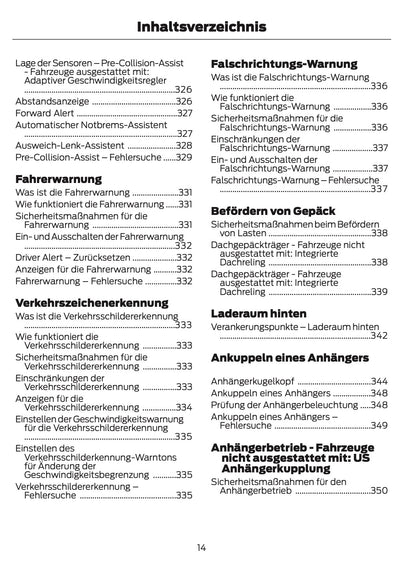 2023-2024 Ford Tourneo Custom/Transit Custom Bedienungsanleitung | Deutsch