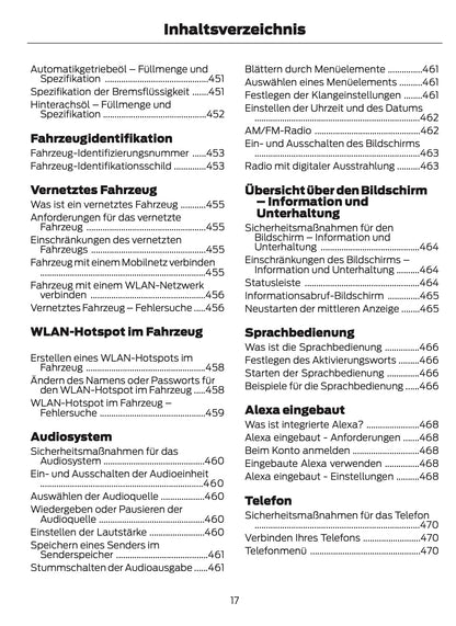 2023-2024 Ford Tourneo Custom/Transit Custom Bedienungsanleitung | Deutsch