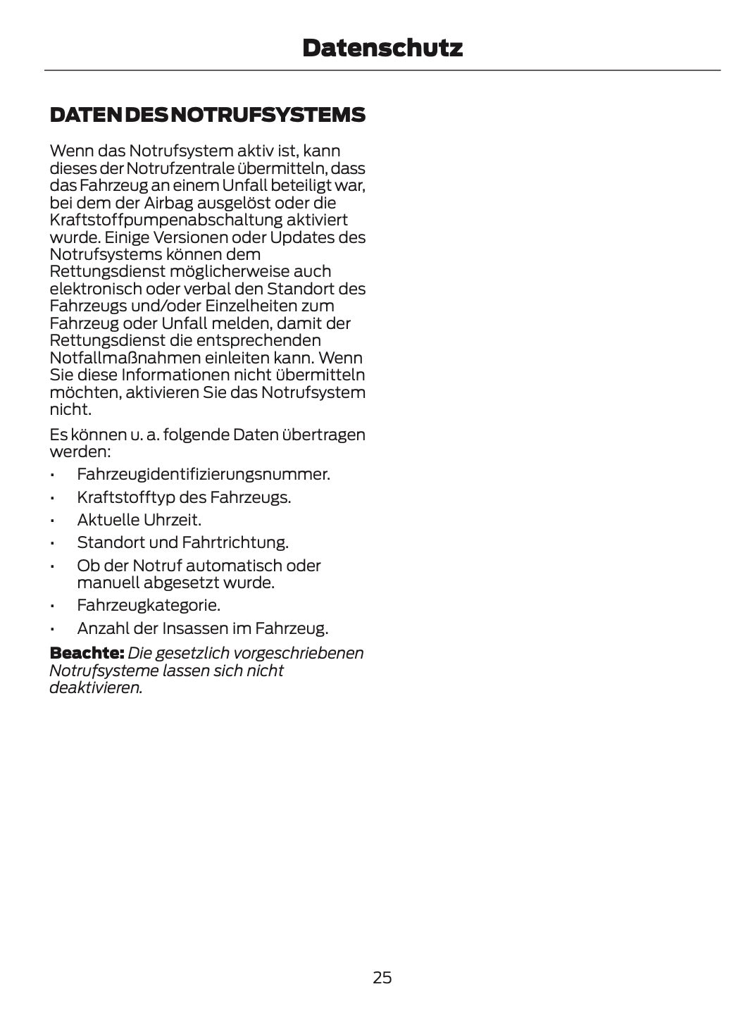 2023-2024 Ford Tourneo Custom/Transit Custom Bedienungsanleitung | Deutsch