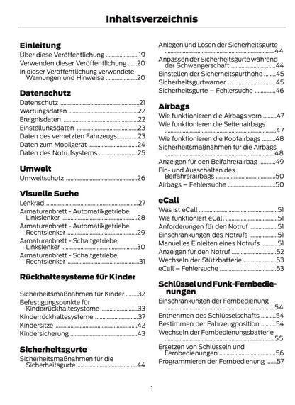 2023-2024 Ford Tourneo Custom/Transit Custom Bedienungsanleitung | Deutsch