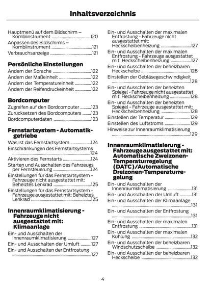 2023-2024 Ford Tourneo Custom/Transit Custom Bedienungsanleitung | Deutsch