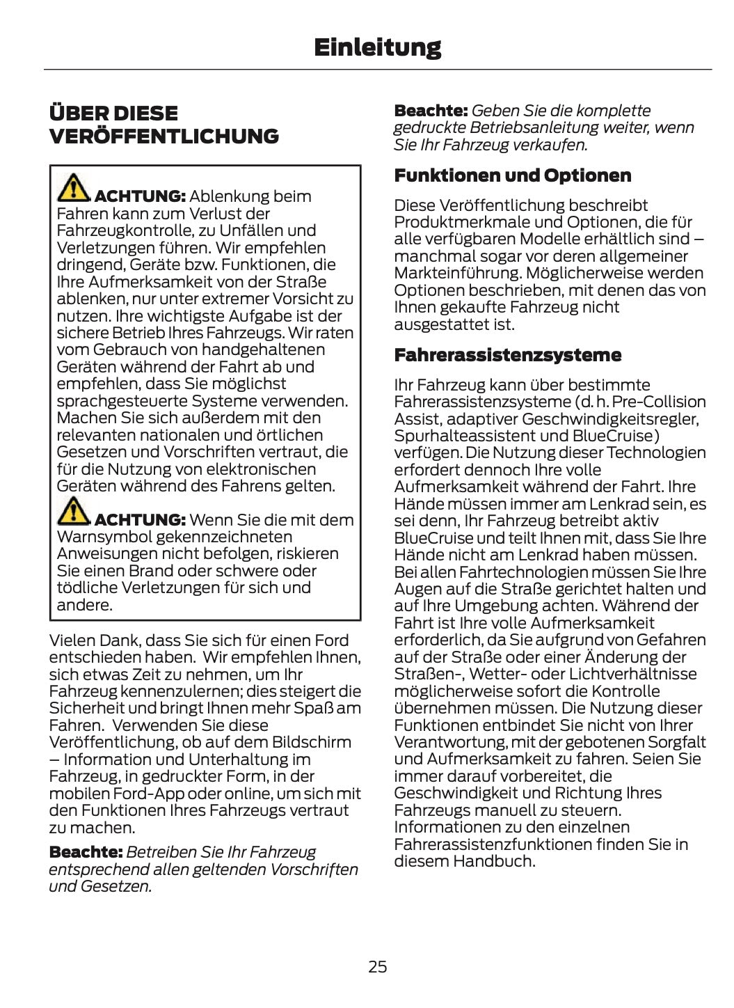2026 Ford Tourneo Custom/Transit Custom Owner's Manual | German
