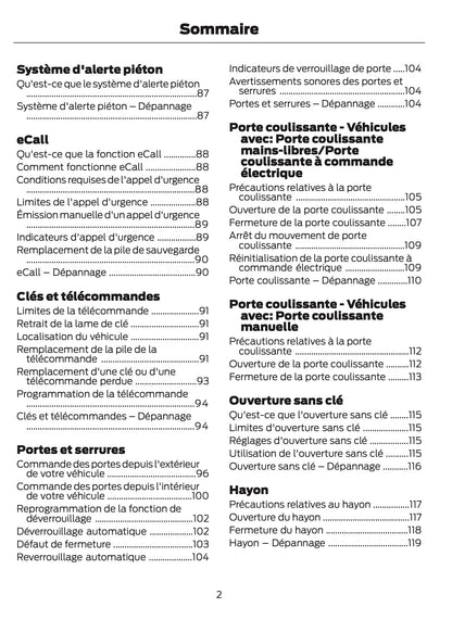 2026 Ford Tourneo Custom/Transit Custom Owner's Manual | French