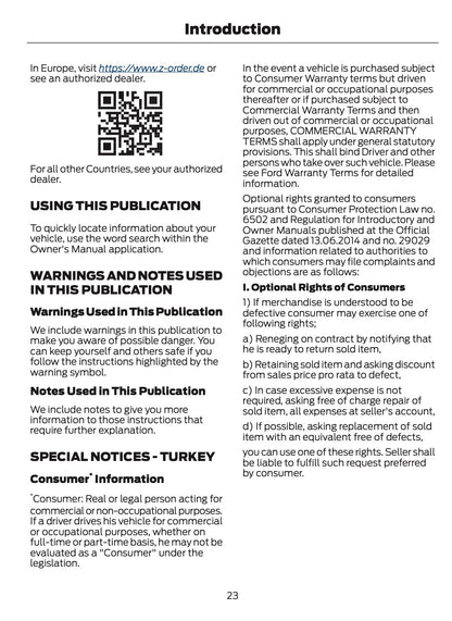 2026 Ford Tourneo Custom/Transit Custom Owner's Manual | English