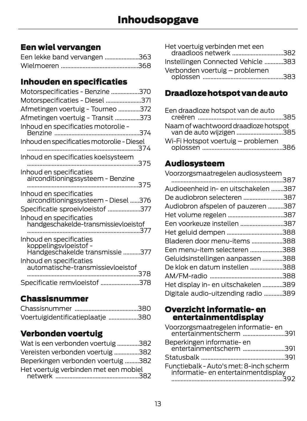 2024 Ford Tourneo Courier/Transit Courier Owner's Manual | Dutch