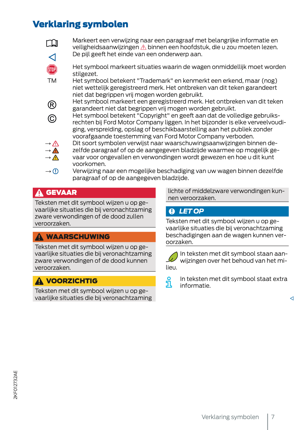 2024 Ford Tourneo Connect/Transit Connect Owner's Manual | Dutch