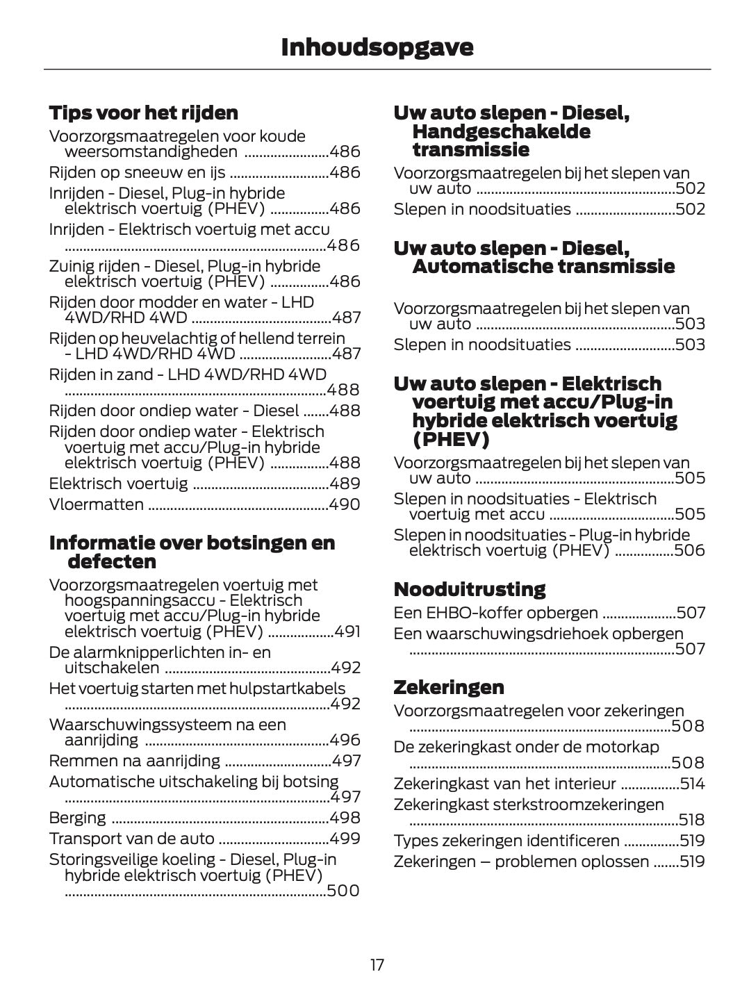 2026 Ford Tourneo Custom/Transit Custom Owner's Manual | Dutch