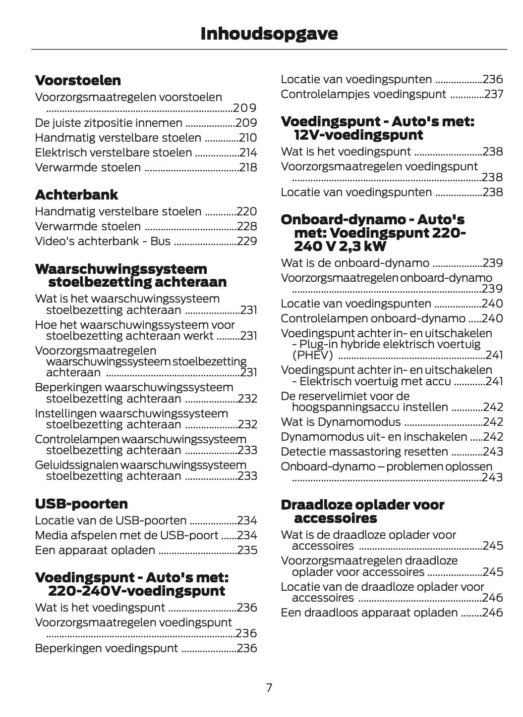 2026 Ford Tourneo Custom/Transit Custom Owner's Manual | Dutch