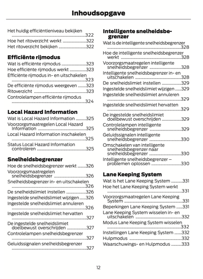 2024-2025 Ford Transit Owner's Manual | Dutch