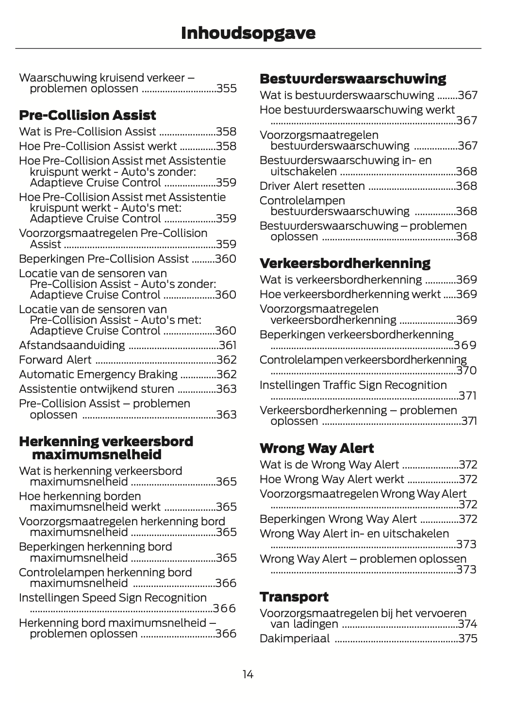 2024-2025 Ford Transit Owner's Manual | Dutch