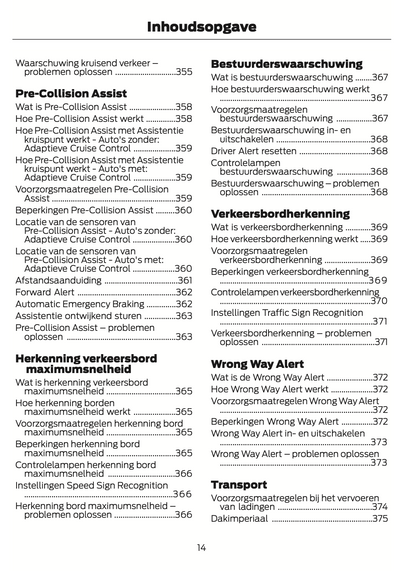 2024-2025 Ford Transit Owner's Manual | Dutch