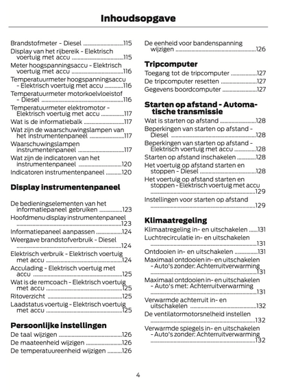 2024-2025 Ford Transit Owner's Manual | Dutch