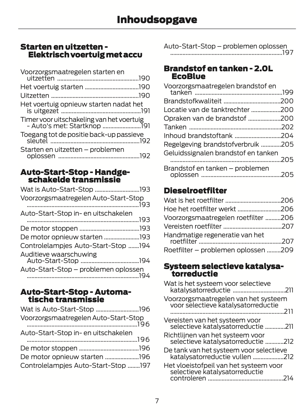 2024-2025 Ford Transit Owner's Manual | Dutch