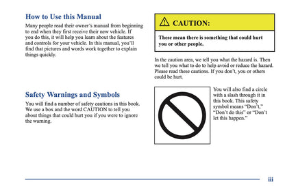 2001 GMC C Series Owner's Manual | English US