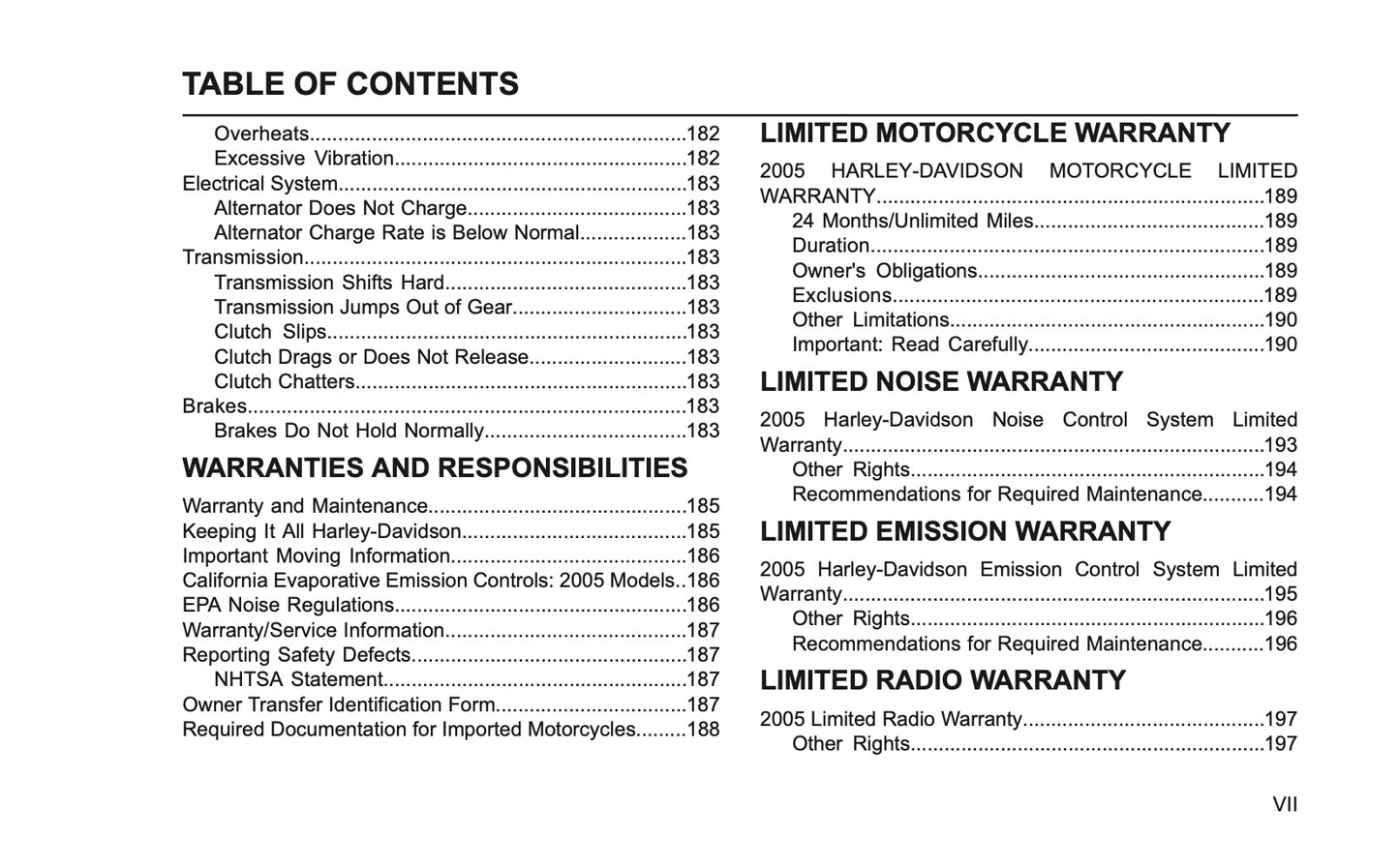 2005 Harley-Davidson FLHTCSE2 Owner's Manual | English US