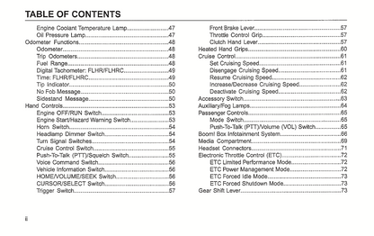 2014 Harley-Davidson Touring Models Owner's Manual | English