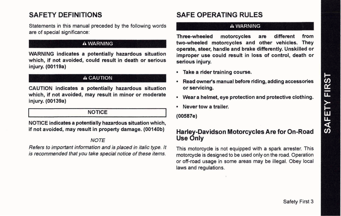 2023 Harley-Davidson Trike Models Owner's Manual | English