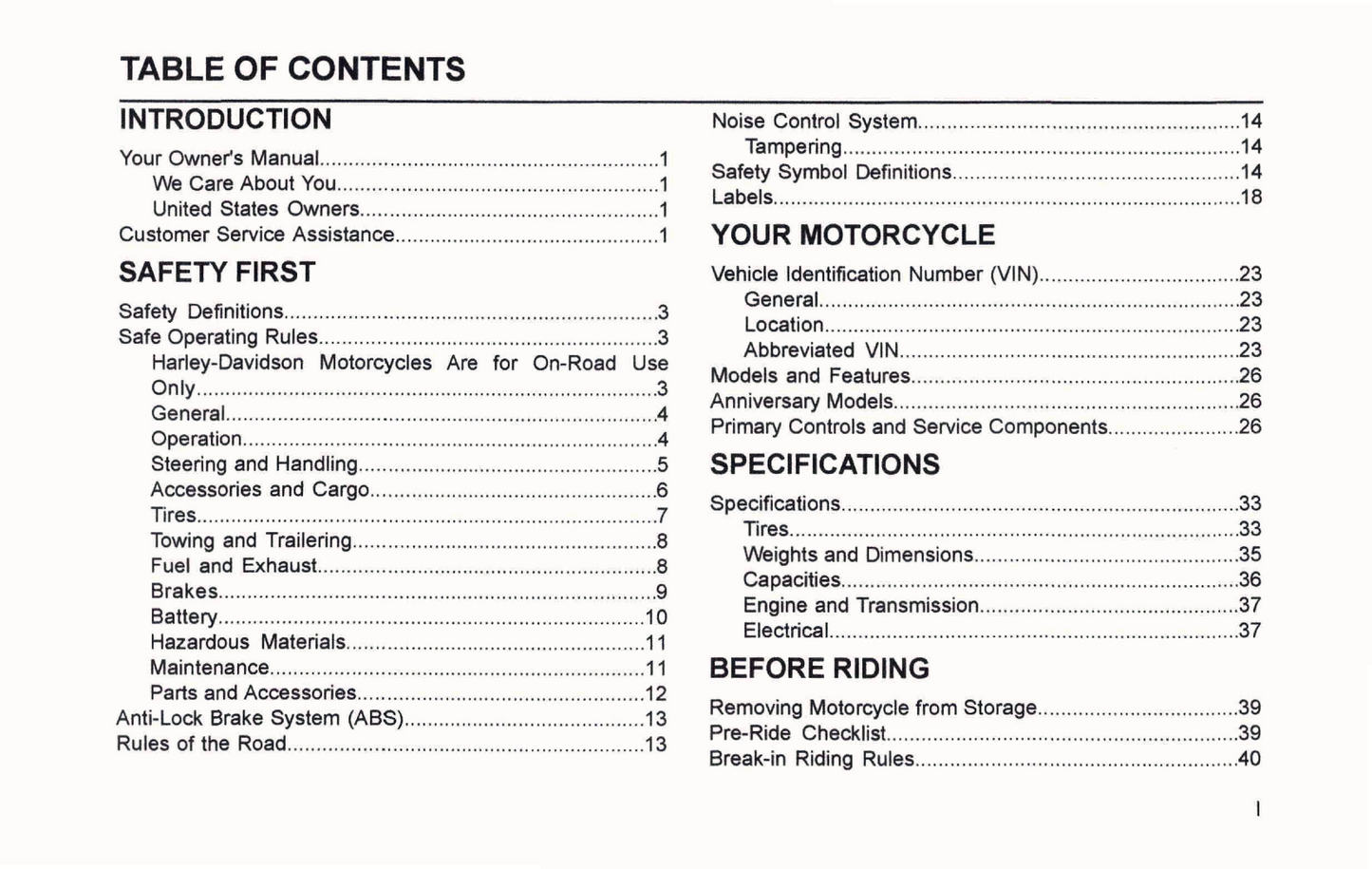 2023 Harley-Davidson Trike Models Owner's Manual | English