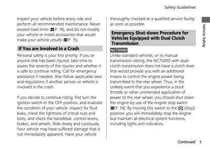 2024 Honda NC750X Owner's Manual | English