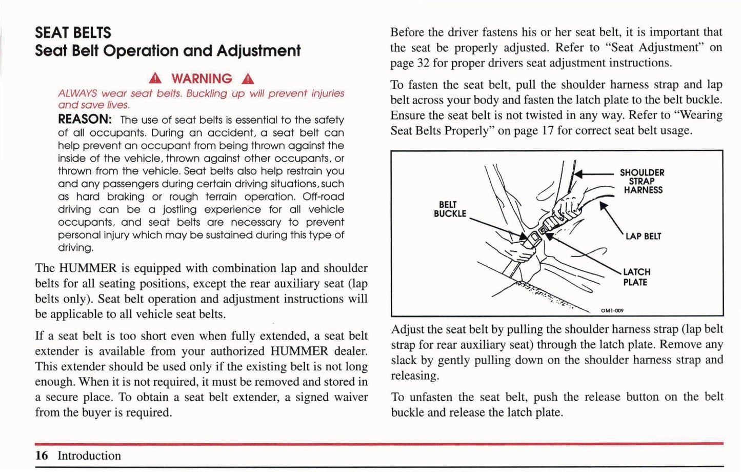 1999 Hummer H1 Owner's Manual | English
