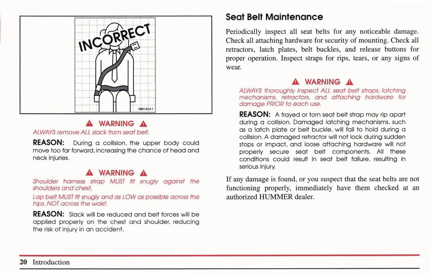 1999 Hummer H1 Owner's Manual | English