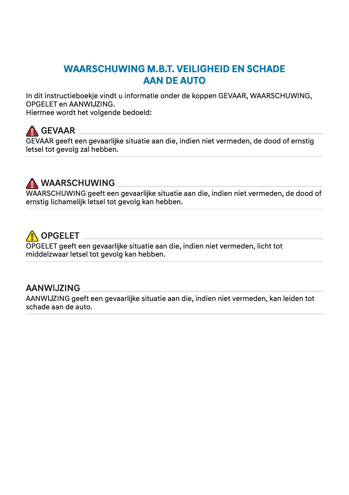 2027 Hyundai Inster Owner's Manual | Dutch