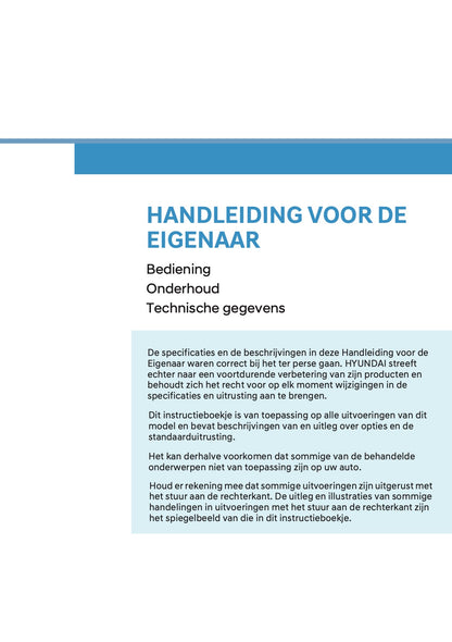 2026-2027 Hyundai Ioniq 3 Owner's Manual | Dutch