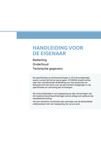 2024-2025 Hyundai Ioniq 5 Owner's Manual | Dutch