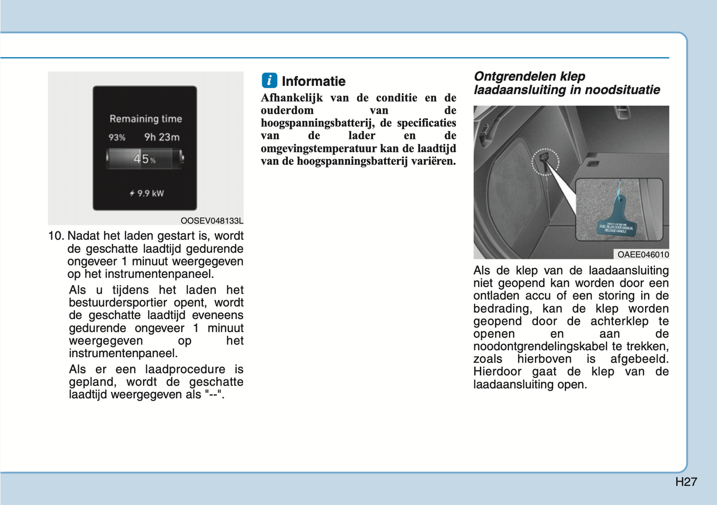 2020-2021 Hyundai Ioniq Electric Owner's Manual | Dutch