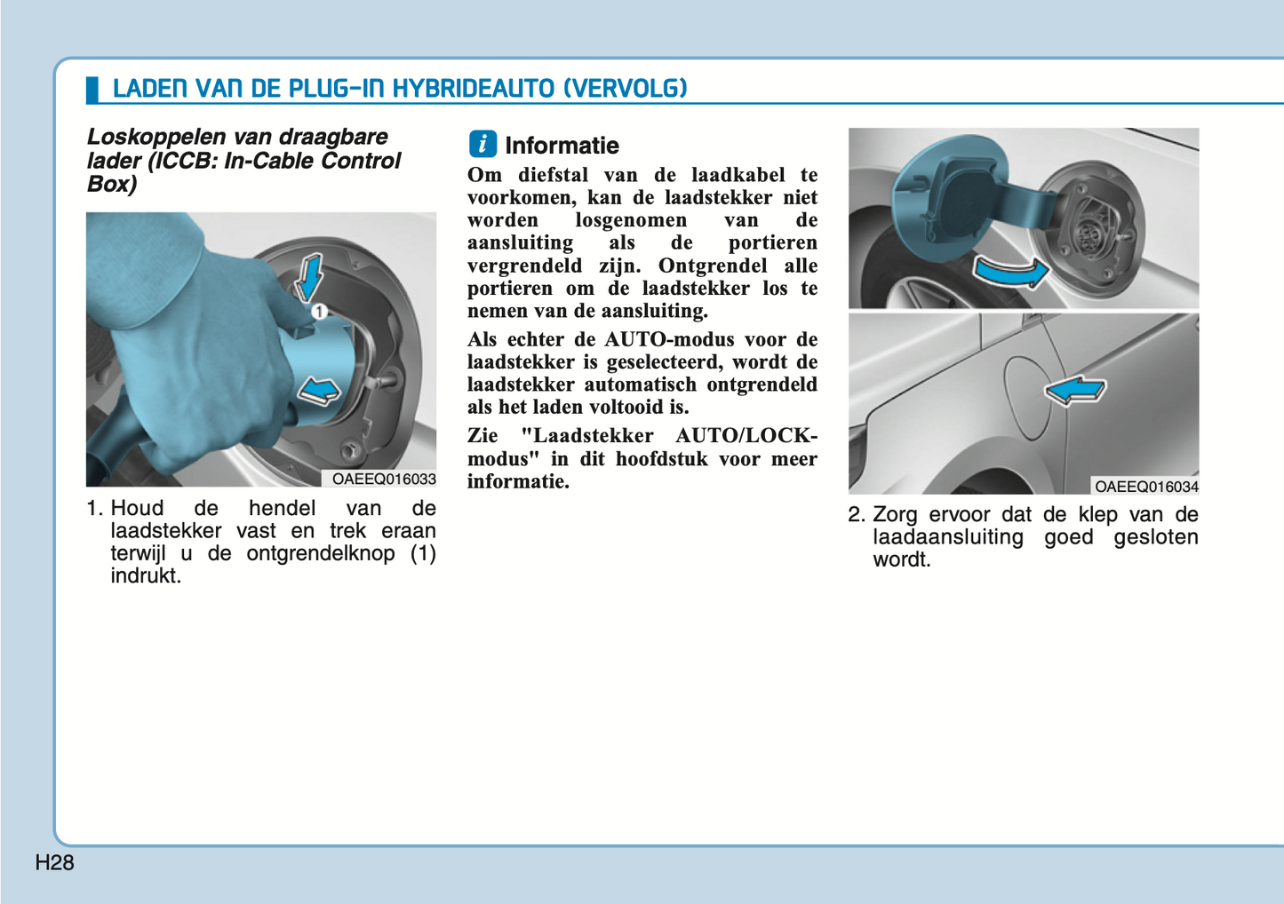 2020-2021 Hyundai Ioniq Plug-in-Hybrid Owner's Manual | Dutch