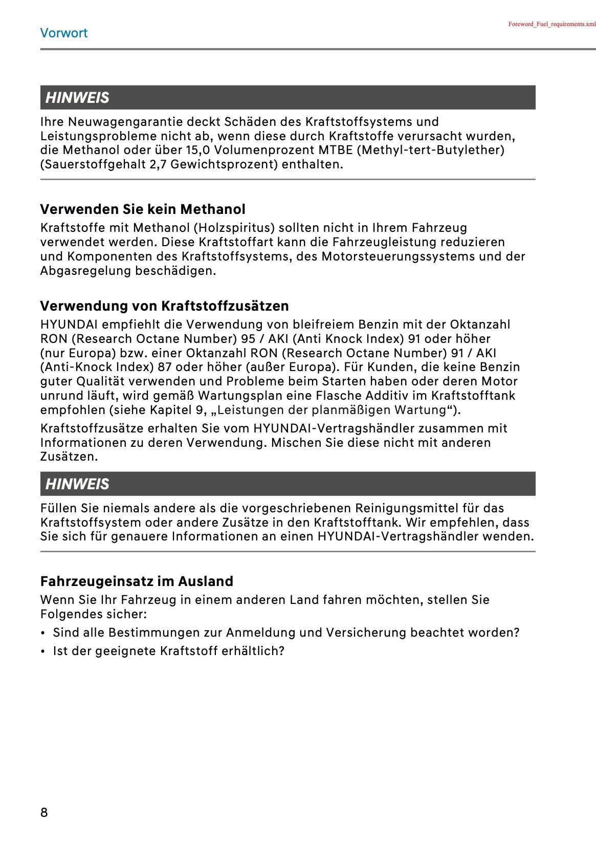 2026 Hyundai Kona Bedienungsanleitung | Deutsch
