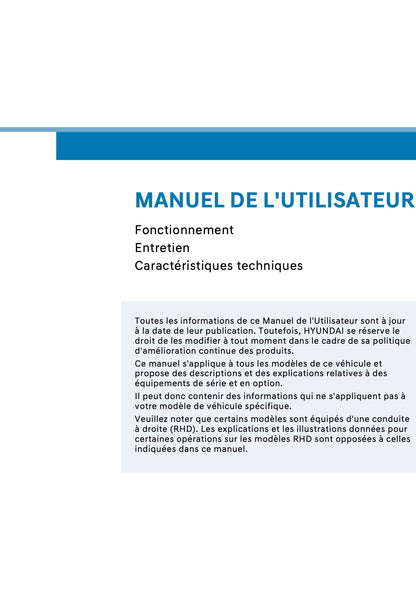 2026 Hyundai Kona Owner's Manual | French