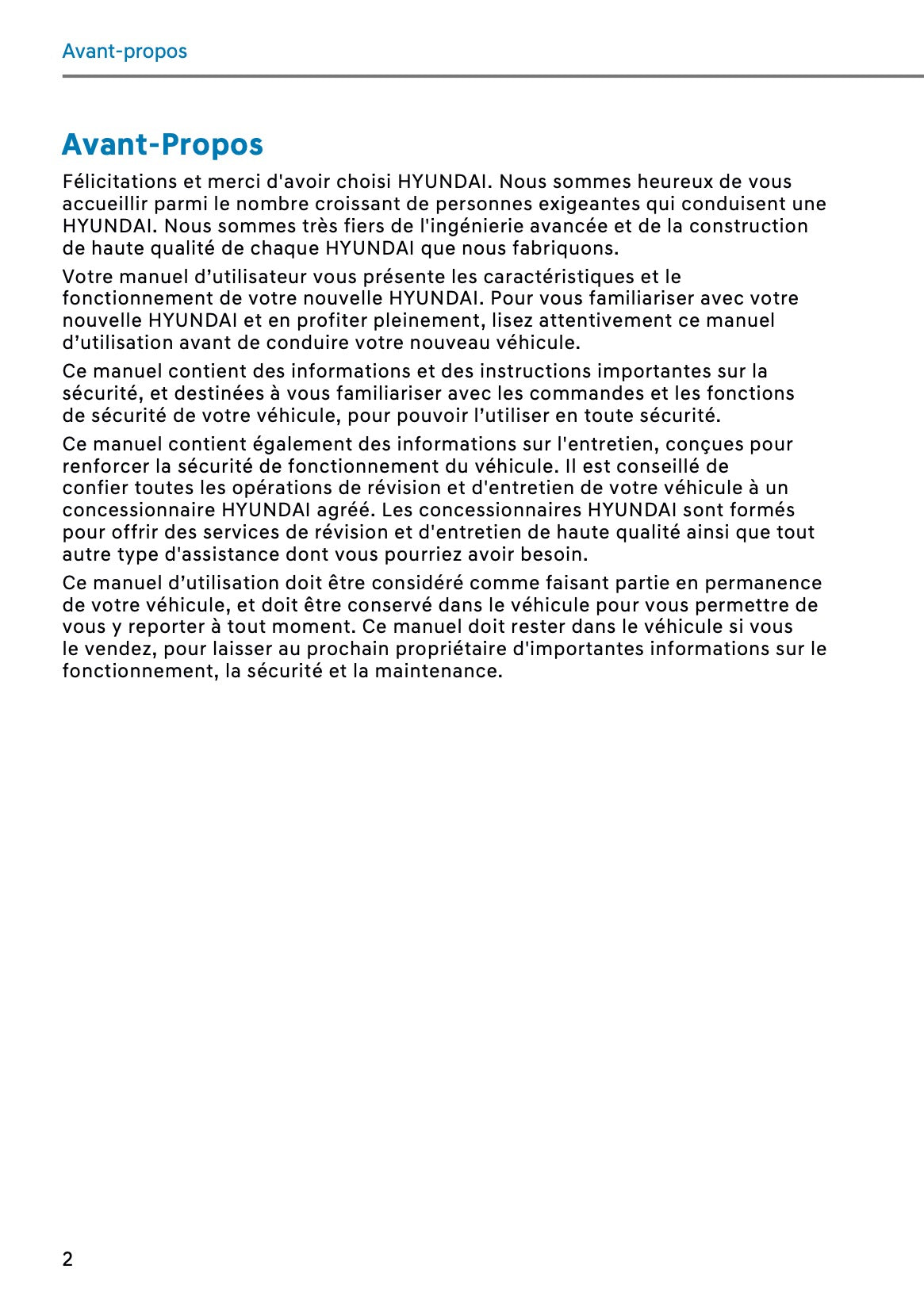 2026 Hyundai Kona Owner's Manual | French