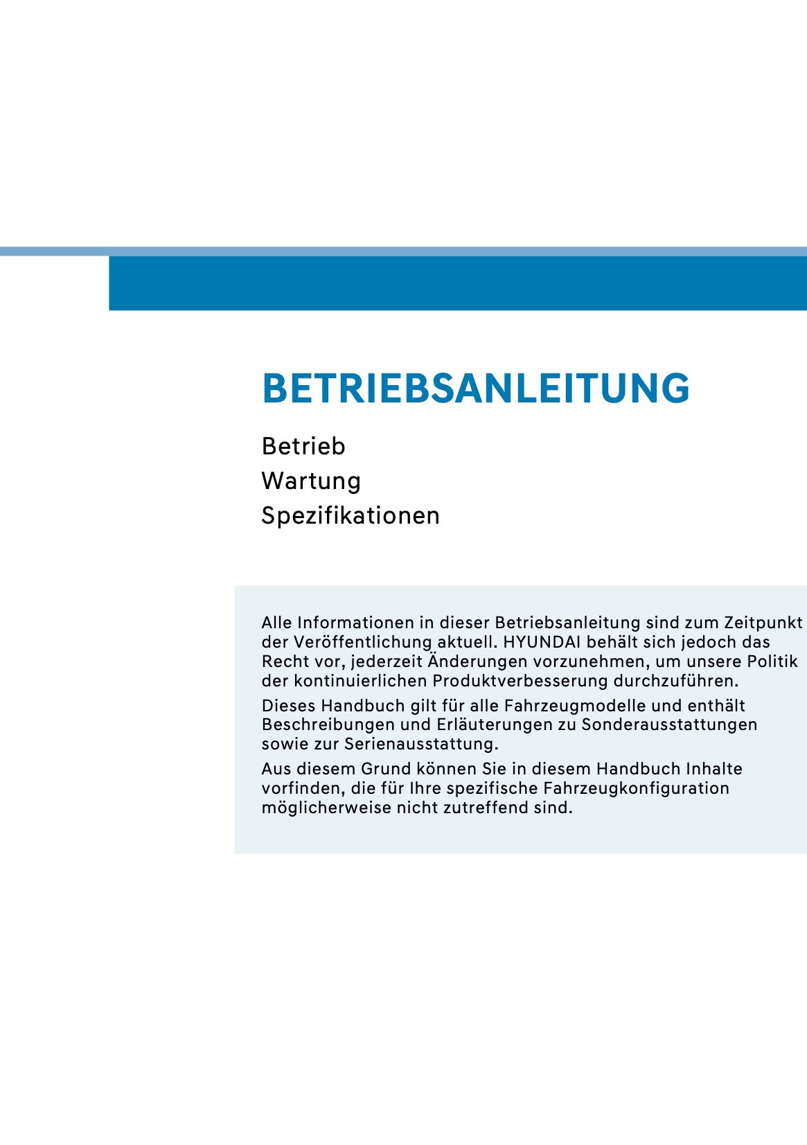 2026 Hyundai Kona Hybrid Owner's Manual | German