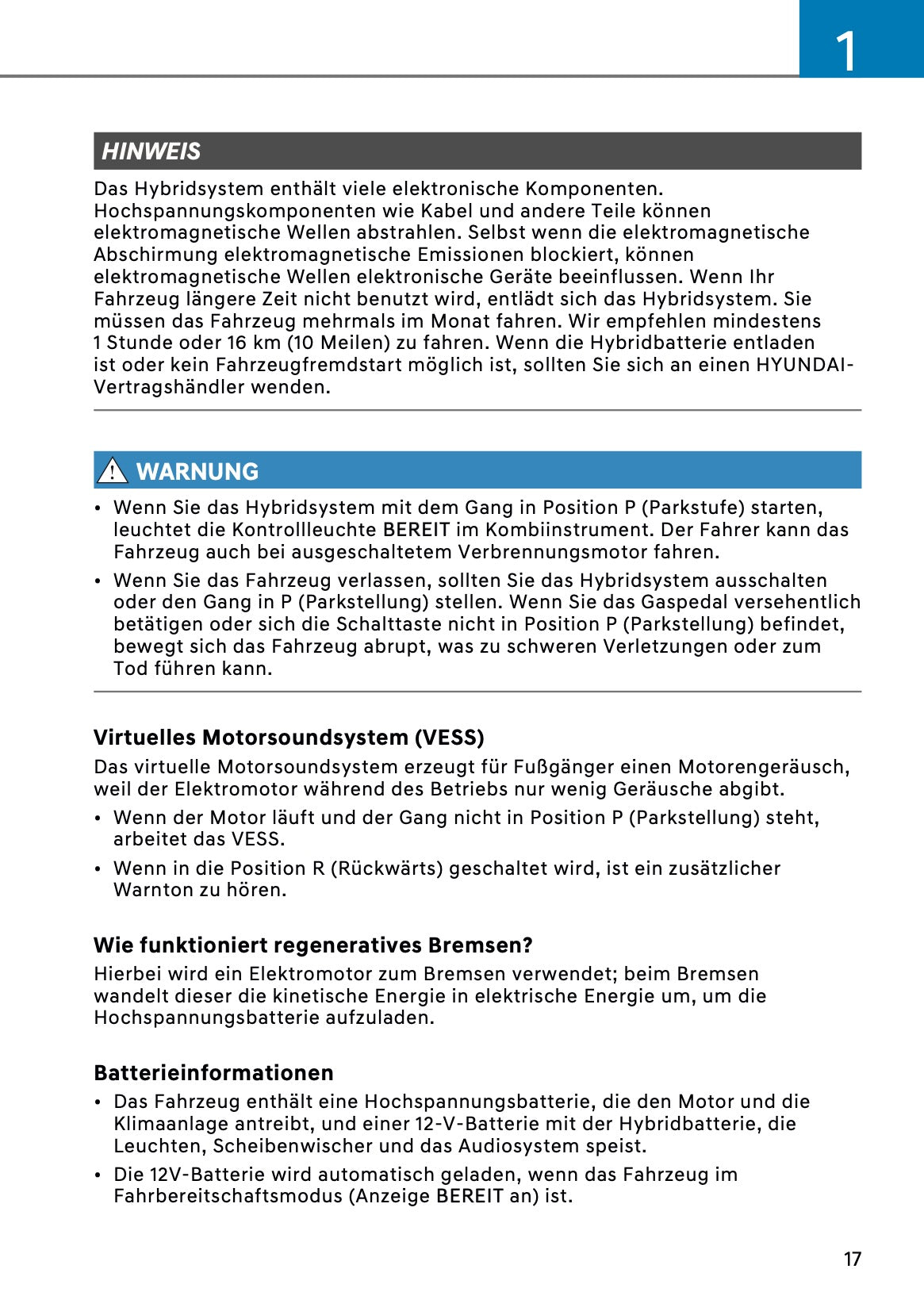 2026 Hyundai Kona Hybrid Owner's Manual | German