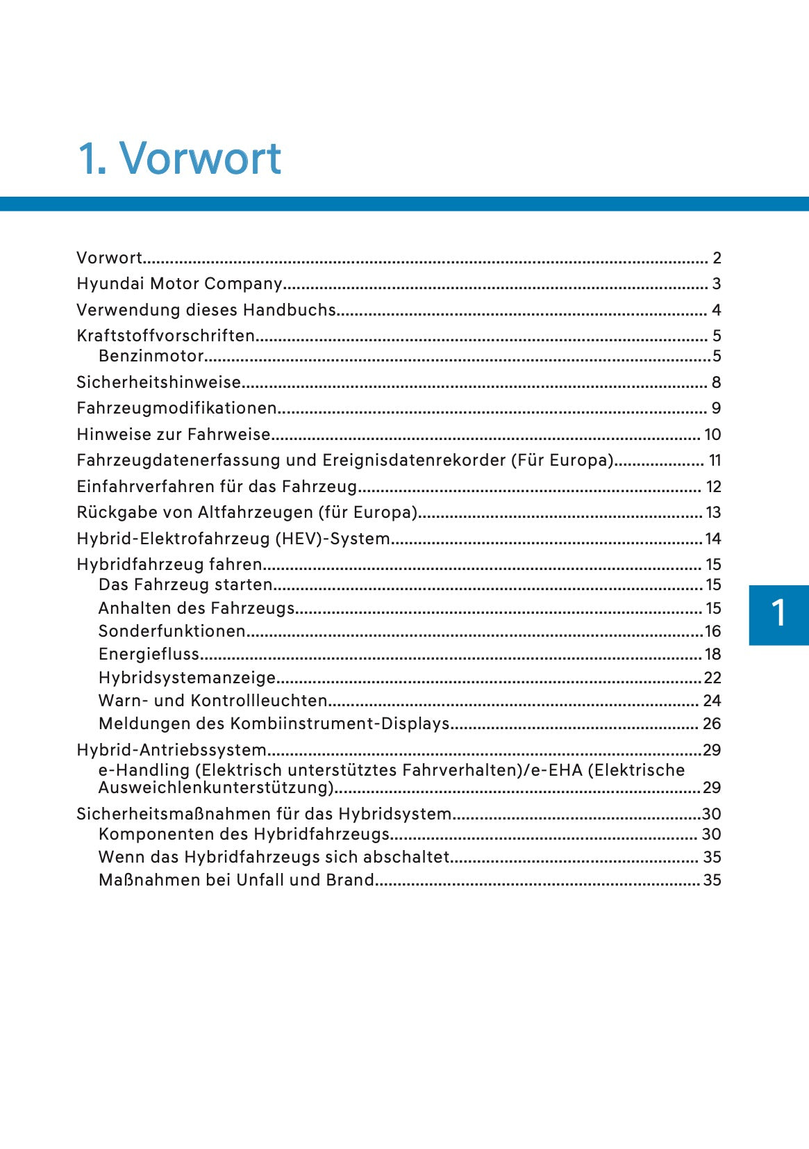 2026 Hyundai Kona Hybrid Owner's Manual | German