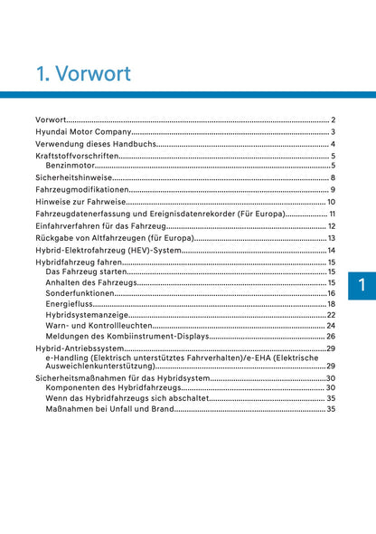 2026 Hyundai Kona Hybrid Owner's Manual | German