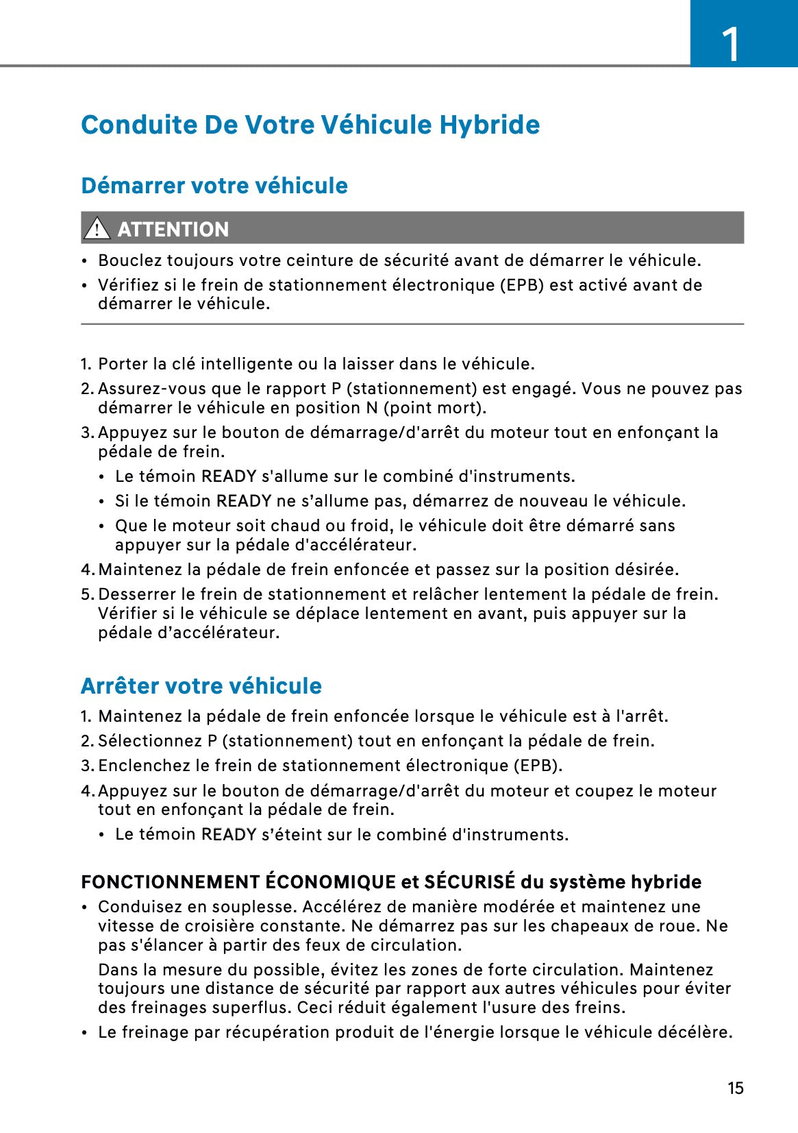 2026 Hyundai Kona Hybrid Owner's Manual | French