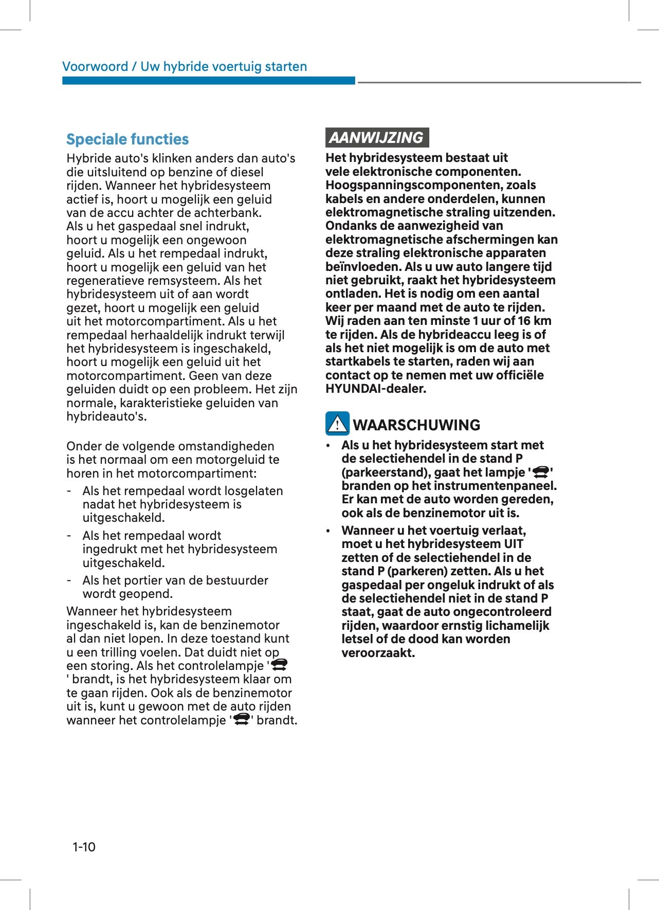 2022 Hyundai Kona Hybrid Owner's Manual | Dutch