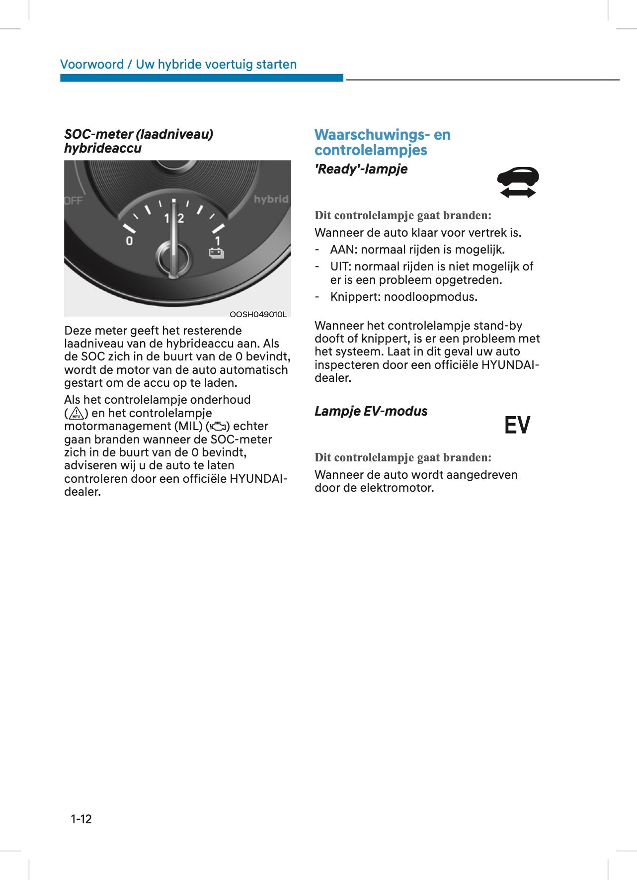 2022 Hyundai Kona Hybrid Owner's Manual | Dutch