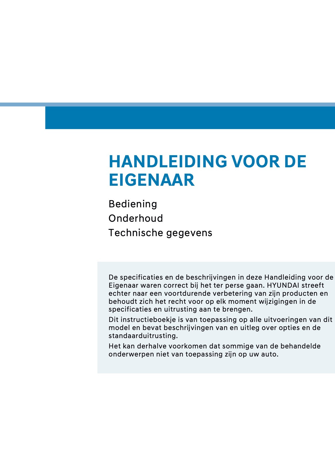2026 Hyundai Kona Hybrid Owner's Manual | Dutch