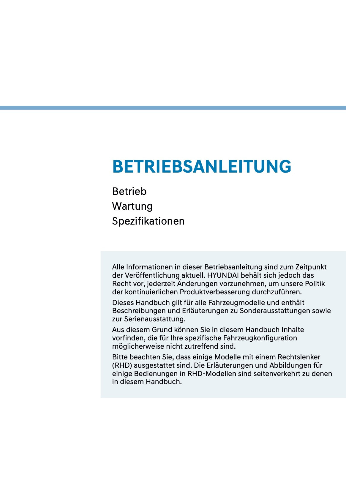 2026 Hyundai Nexo Bedienungsanleitung | Deutsch