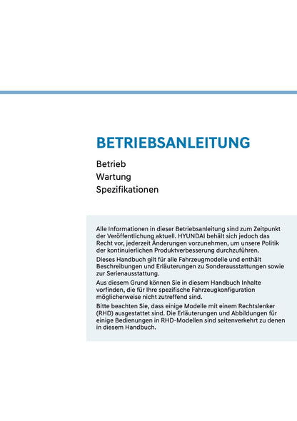 2026 Hyundai Nexo Bedienungsanleitung | Deutsch