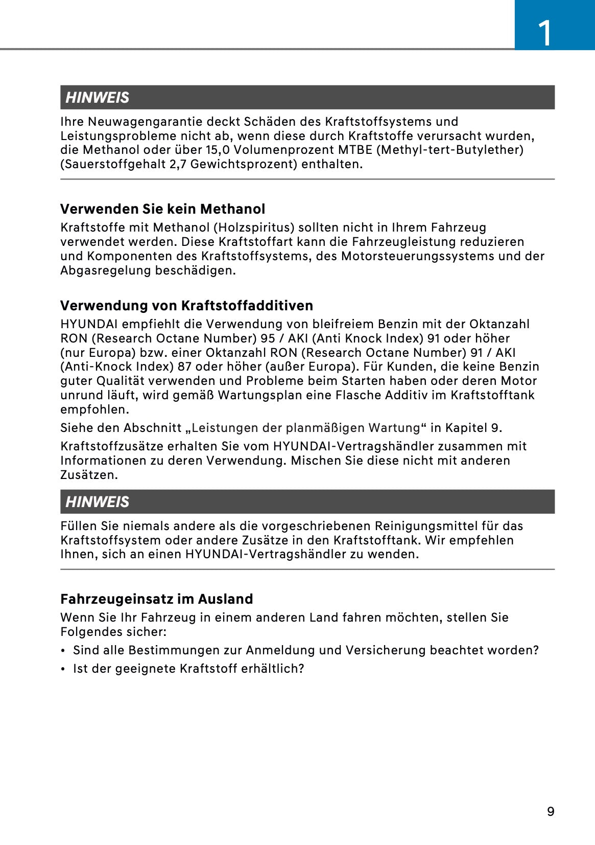 2026 Hyundai Santa Fe Bedienungsanleitung | Deutsch