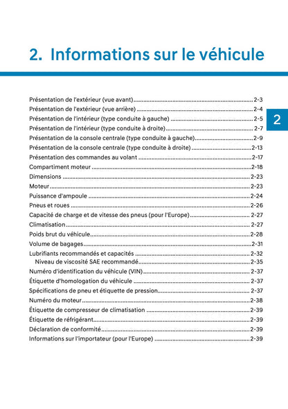 2025-2026 Hyundai Tucson/Tucson Hybrid Owner's Manual | French